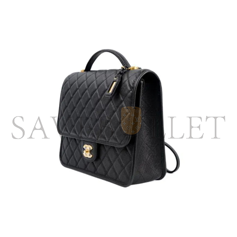 Ch**el master 22k grained calfskin backpack as3662 (31*31*9cm)